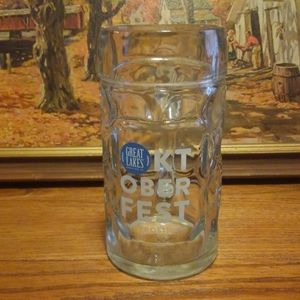 🍺 🌎 Great Lakes 🍺 Oktoberfest Large Beer Stein Glass Collectible 🎄 Xmas Ale